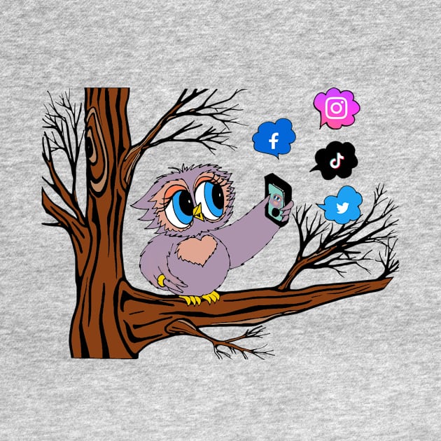 Owl Selfie Owl in the Tree by The Dreem